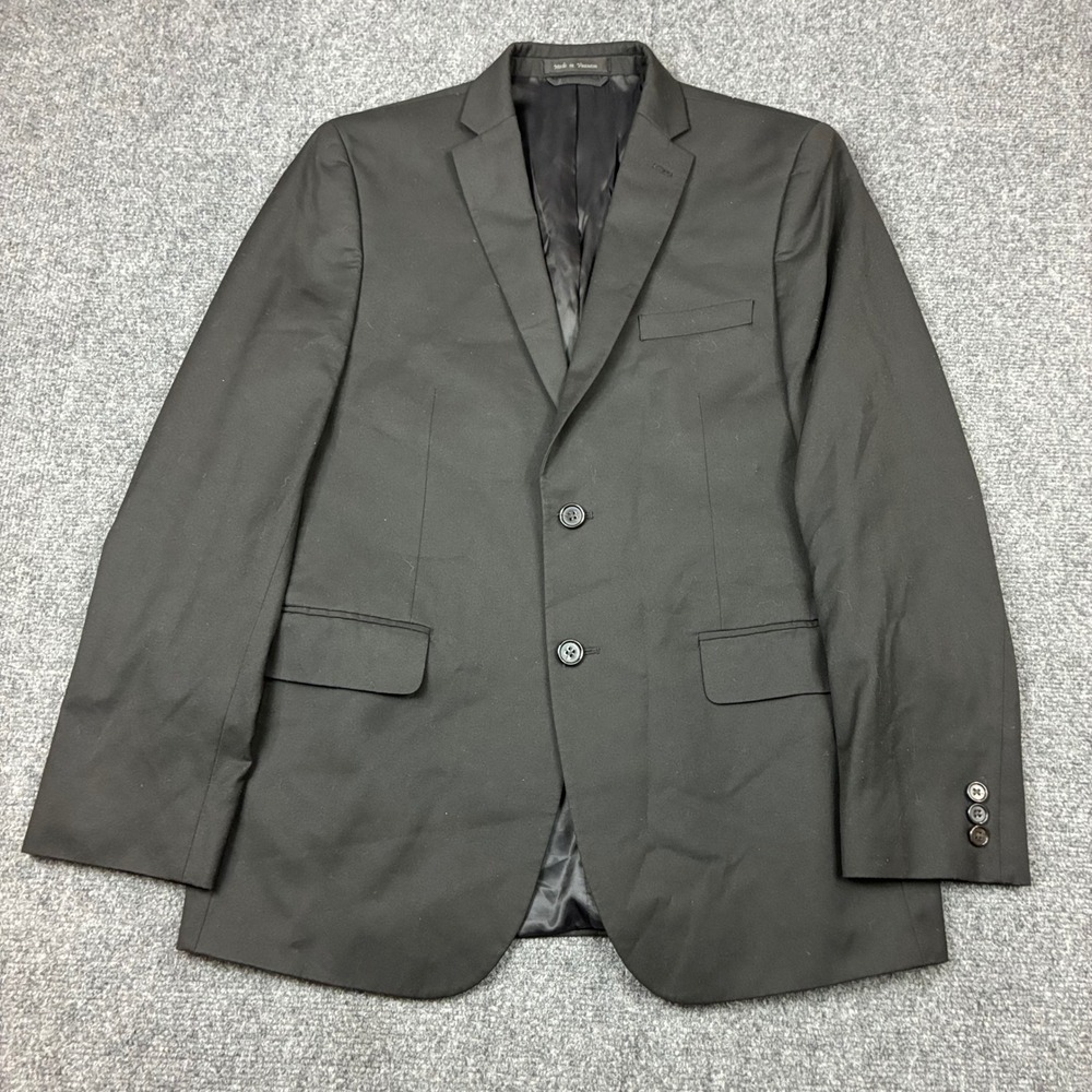 Lauren Ralph Lauren Mens Rayon Blend Black Two Button Blazer Sport Coat Jacket